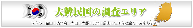 韓国での調査エリア